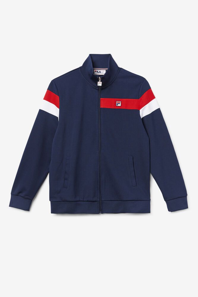 Fila Malcolm Track Jacket Navy - Mens - 21960IFSA